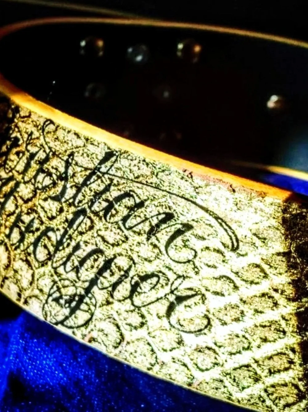 Christian Audigier Gold Crystal-Embellished Unisex Belt